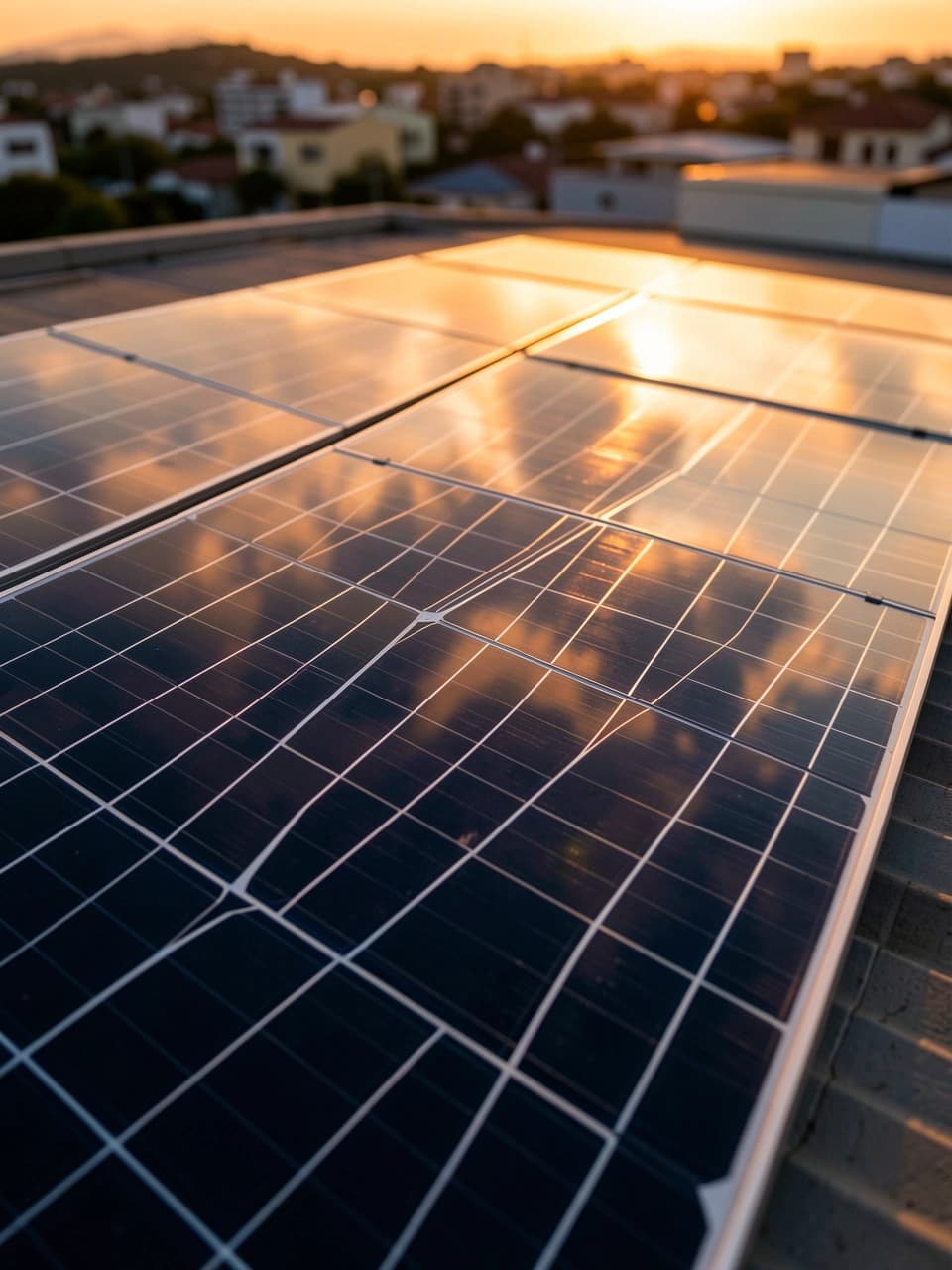 Painéis solares fotovoltaicos instalados em telhado residencial em São Paulo
